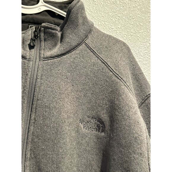 The North Face (Men's 2XL) Gray Full Zip Fleece Jacket - Picture 3 of 7